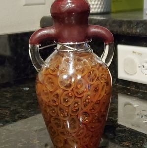 Decorative oil infused bottle